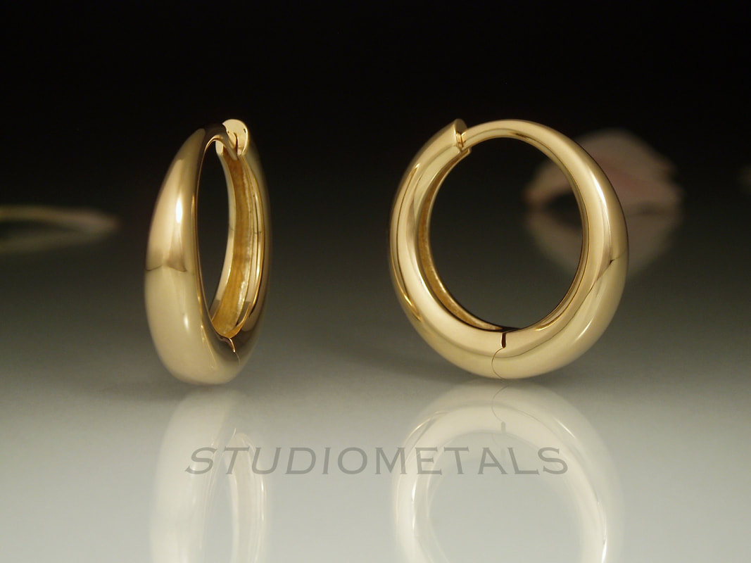 high quality hinged gold hoop earrings