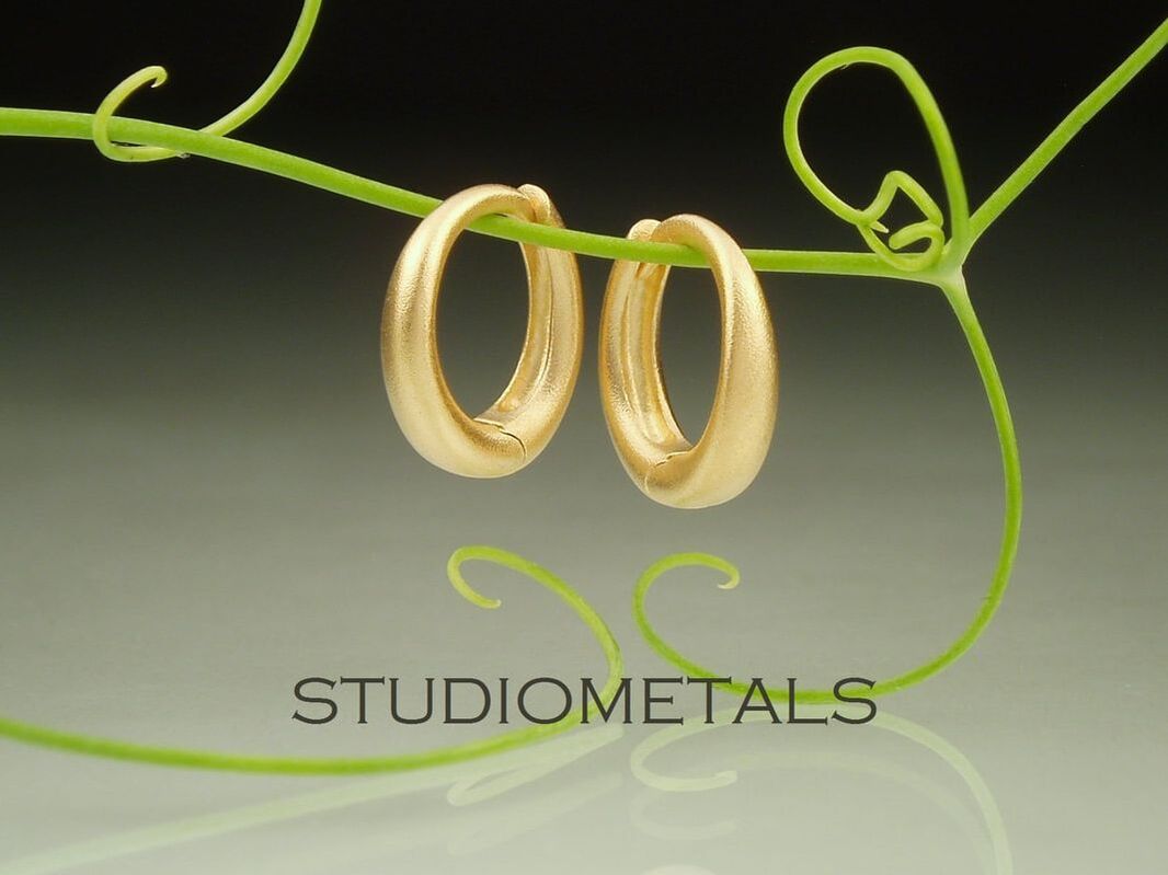 matte 18k gold huggie hoops